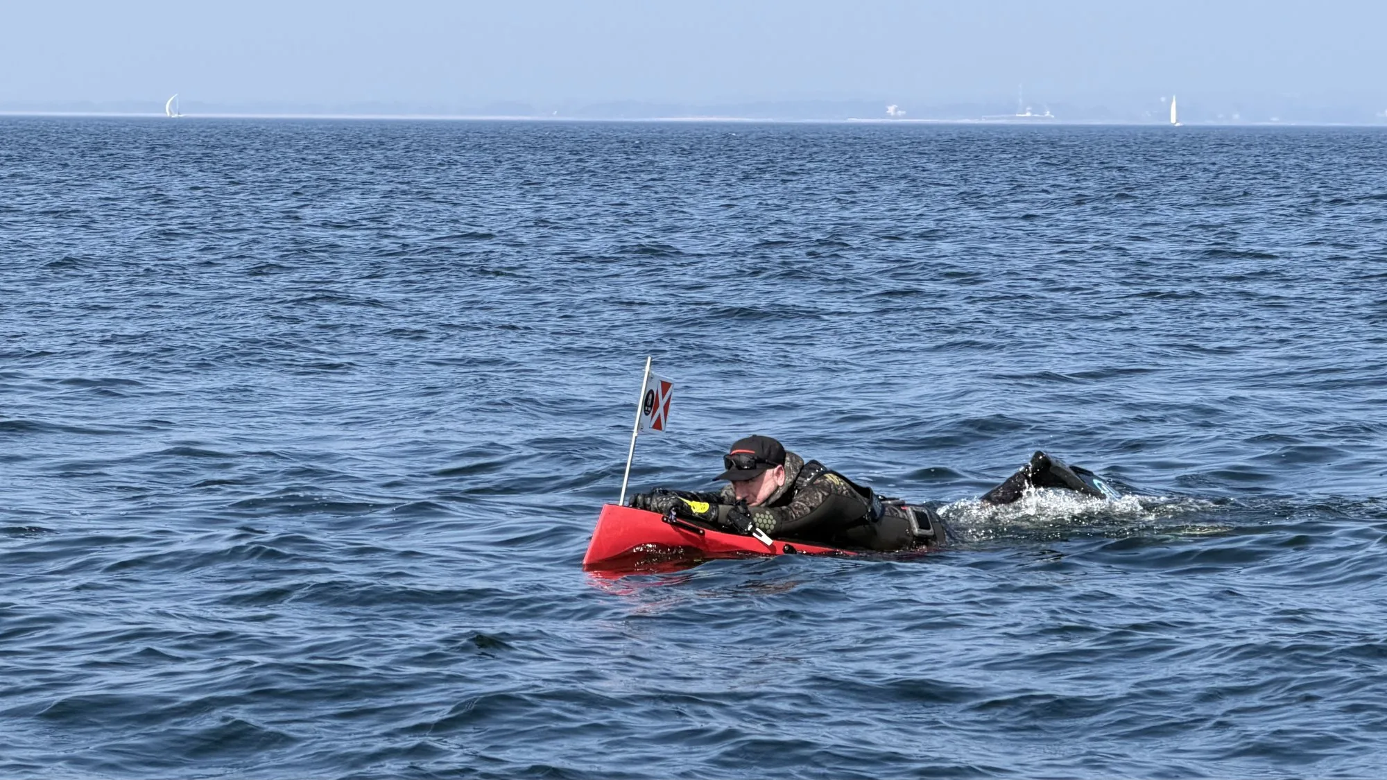 Marc Corbel en pleine mer ouverte